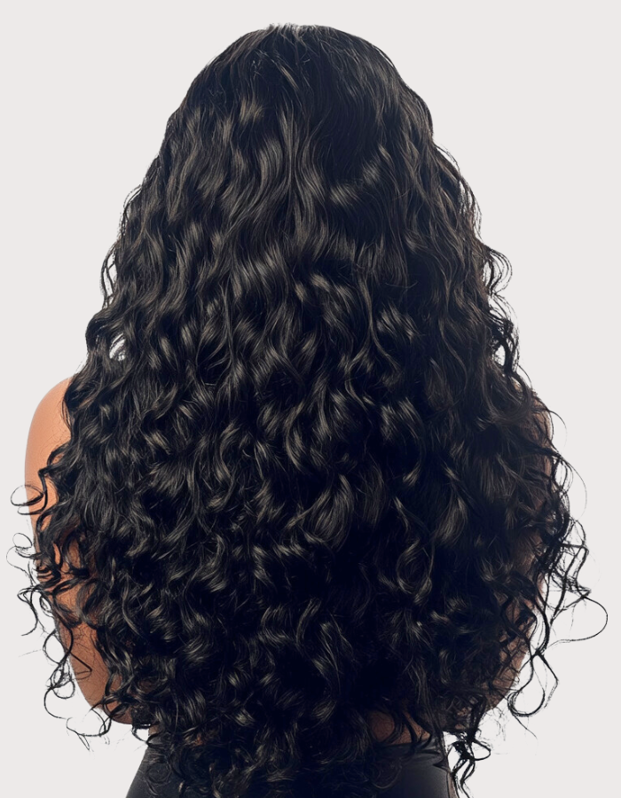 Double drawn raw Indian curly