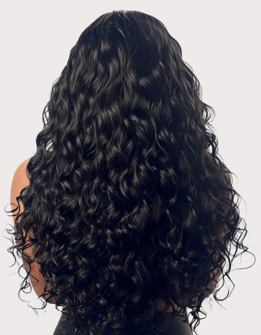 Double drawn raw Indian curly